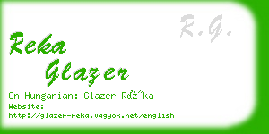 reka glazer business card